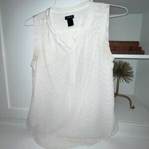 Ann Taylor White Sleeveless Blouse - Size S